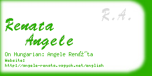 renata angele business card